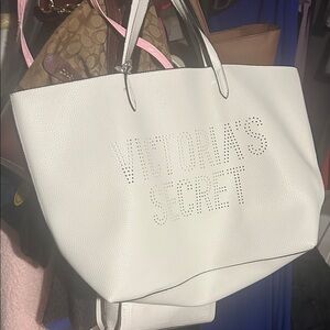 Victoria's Secret Perforated White Tote